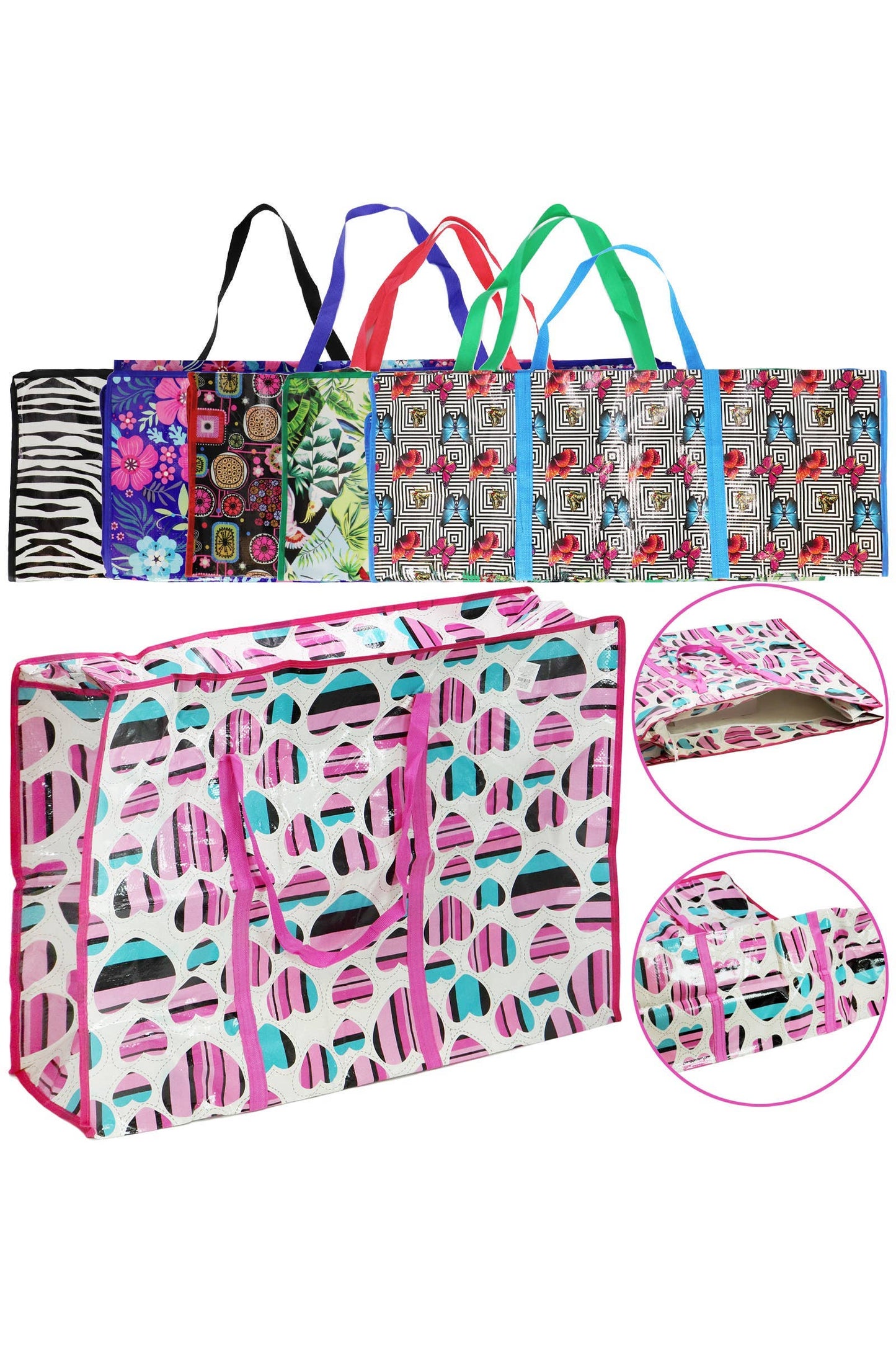 Wide Super Sized Multi-use Reusable Shopper Bag