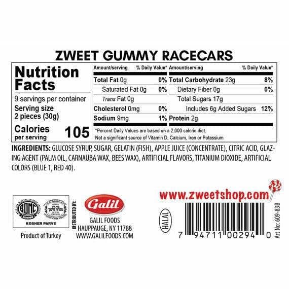 Gummy Race Cars | Zweet | 10 oz