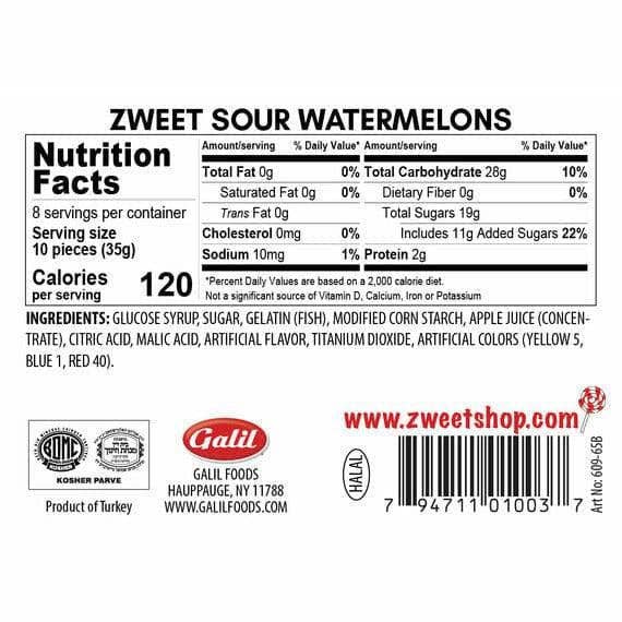 Sour Gummy Watermelon Slices | Zweet | 10 oz