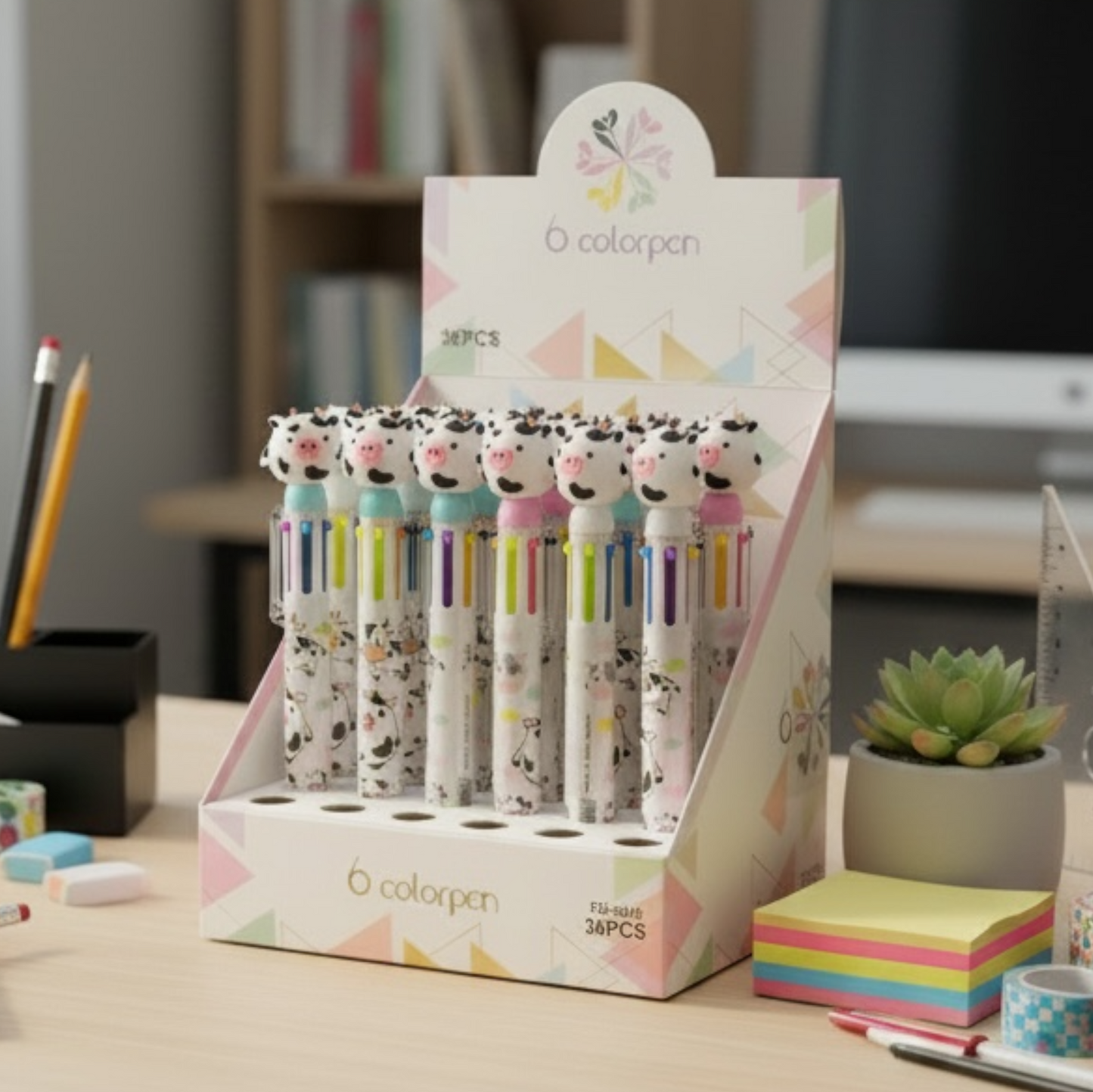 Cow multi color pen