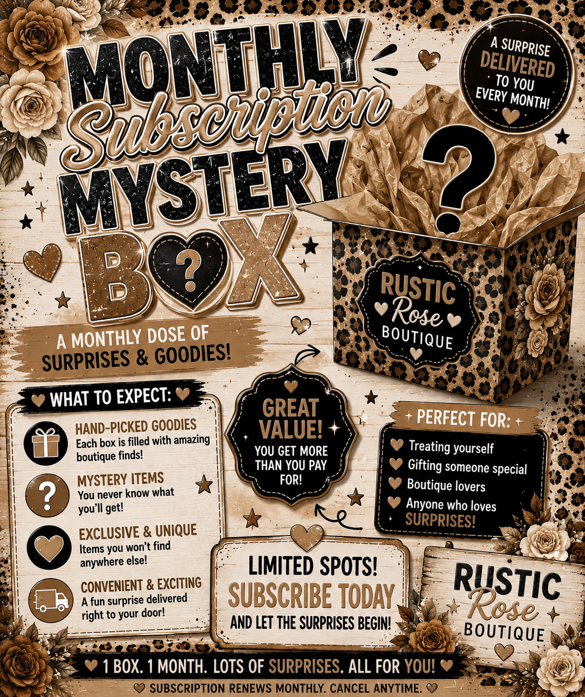 ✨ Our Monthly Mystery Box! ✨