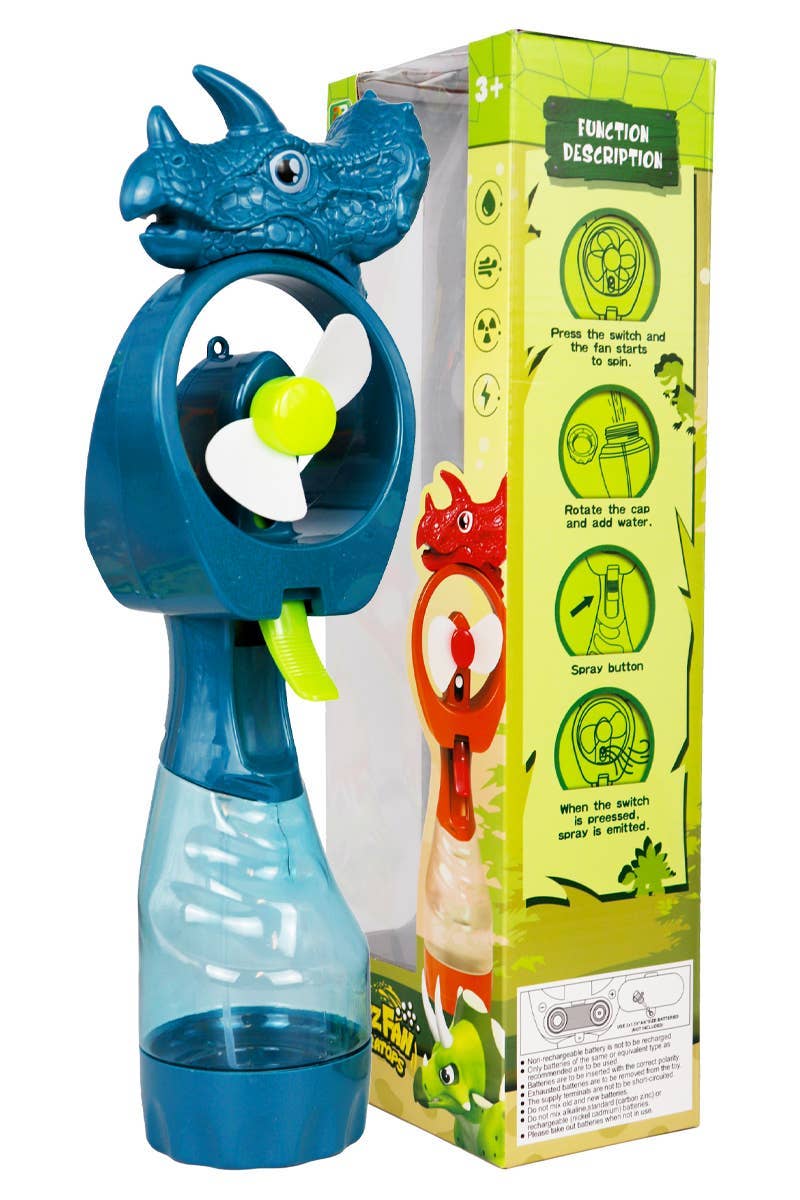 Triceratops Dino Water Spray Misting Electric Fan