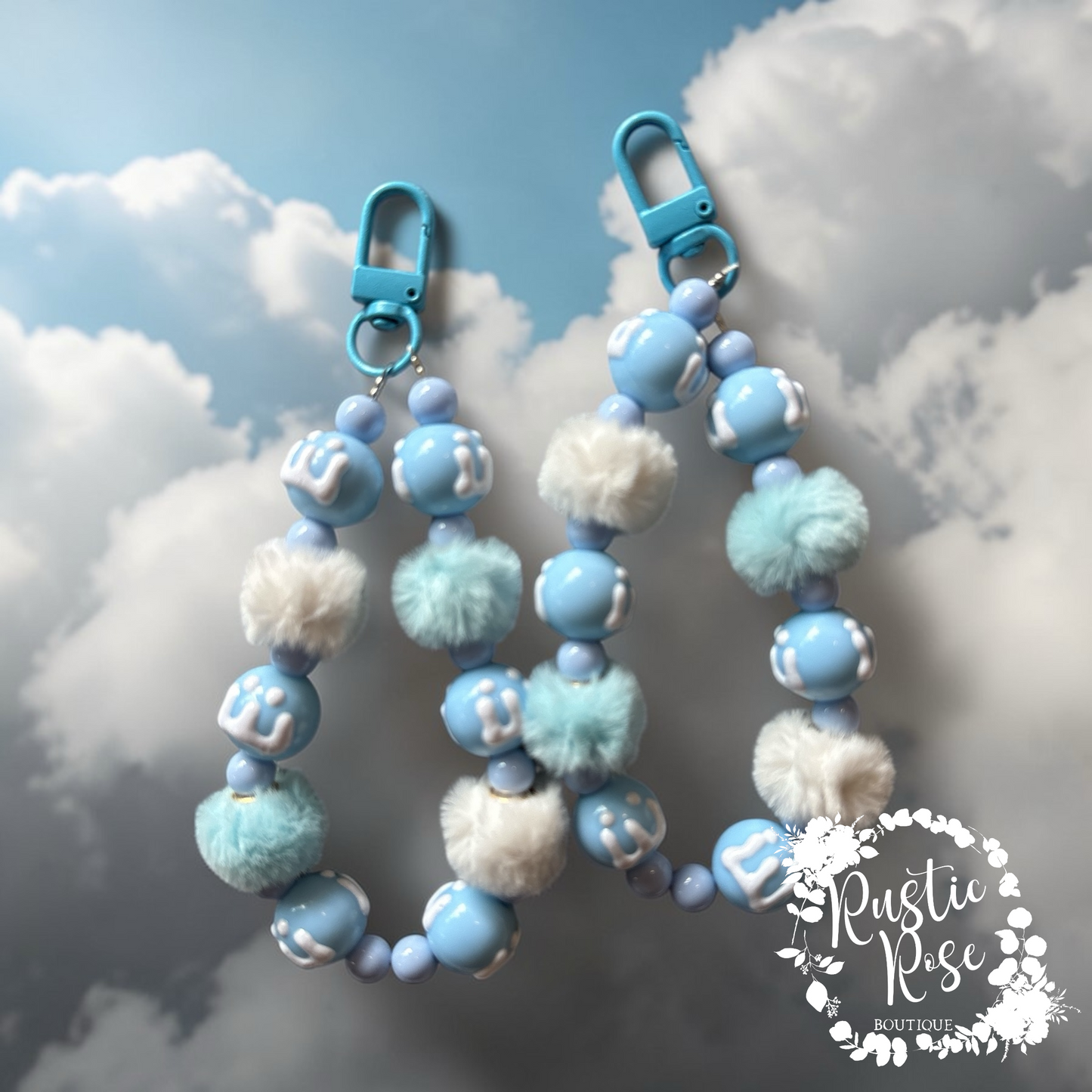 Baby blue purse charm