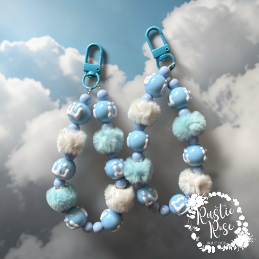 Baby blue purse charm