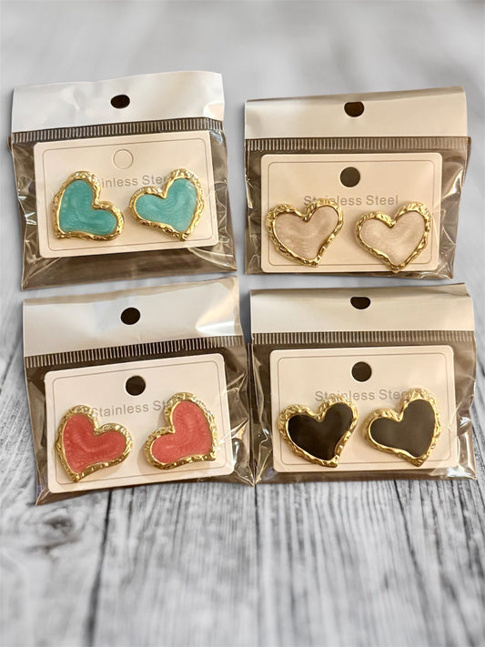 Heart Stud Earrings
